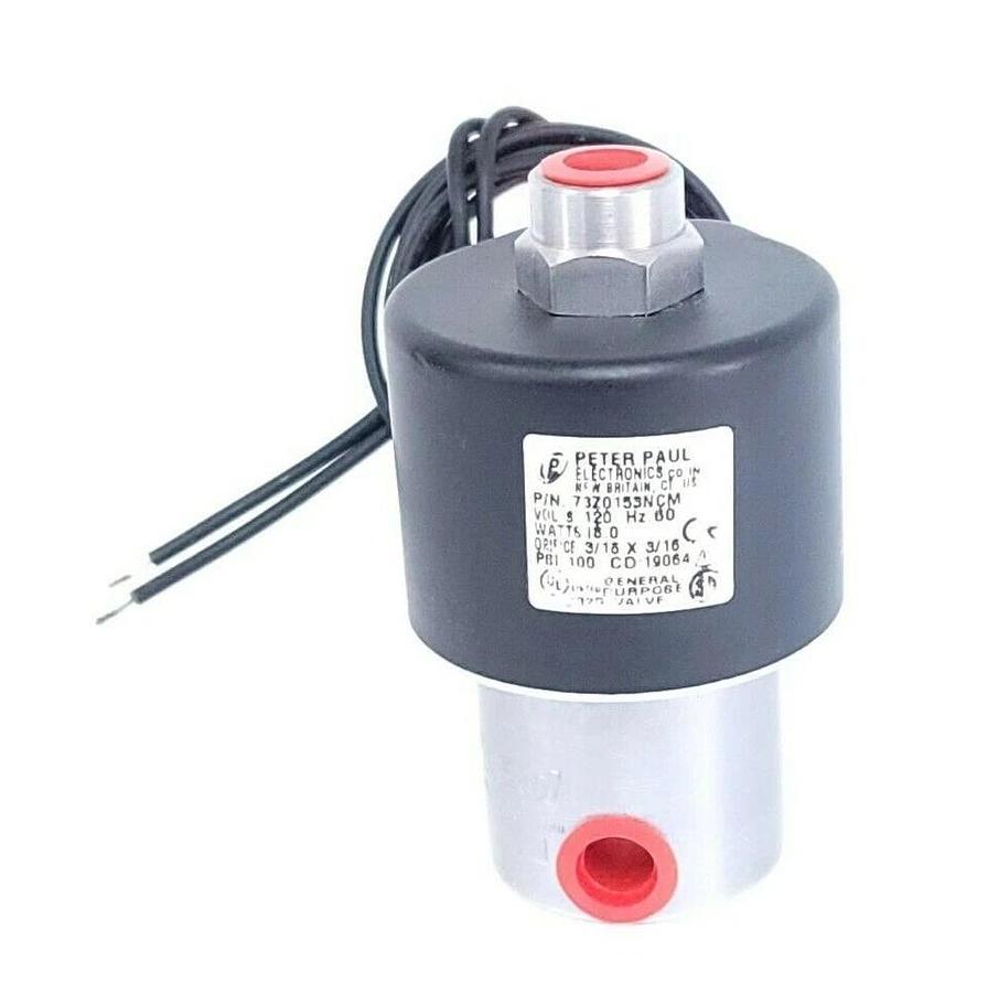 Used NEW PETER PAUL 73Z0153NCM SOLENOID VALVE 120V 60HZ PSI: 100