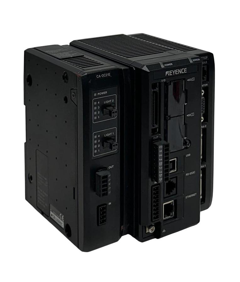 Used KEYENCE XG-7702P / CA-DC21E MULTI-CAMERA IMAGING SYSTEM CONTROLLER EtherNet USNP