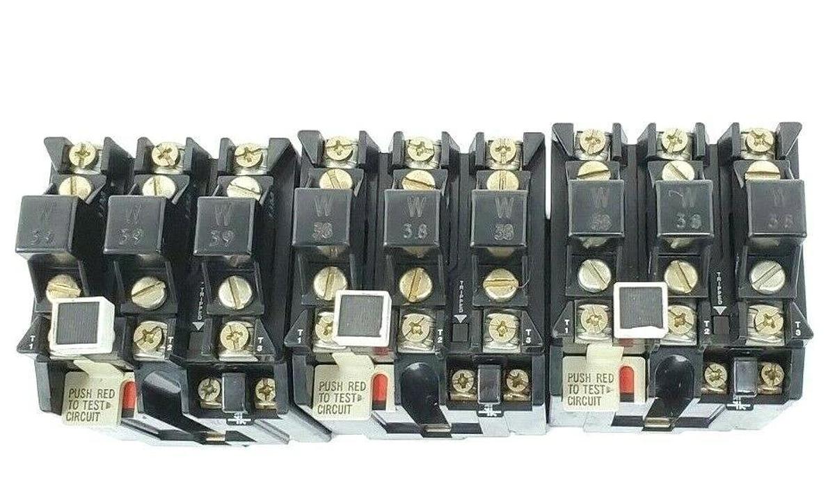 Used LOT OF 3 ALLEN-BRADLEY 592-JOV16 SER. A OVERLOAD RELAYS 3POLE, 120-600VAC