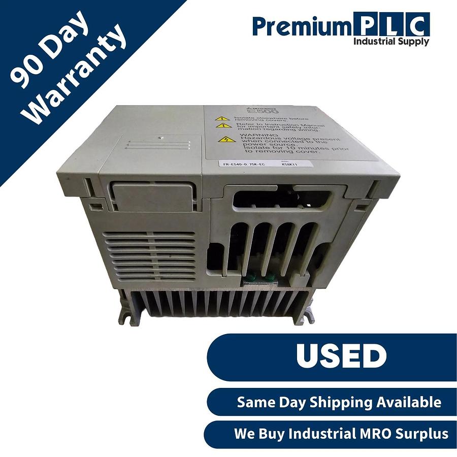 Used USED MITSUBISHI ELECTRIC FR-E540-0.75K-EC FREQROL FR-E500 VFD/VSD .75kW/1HP