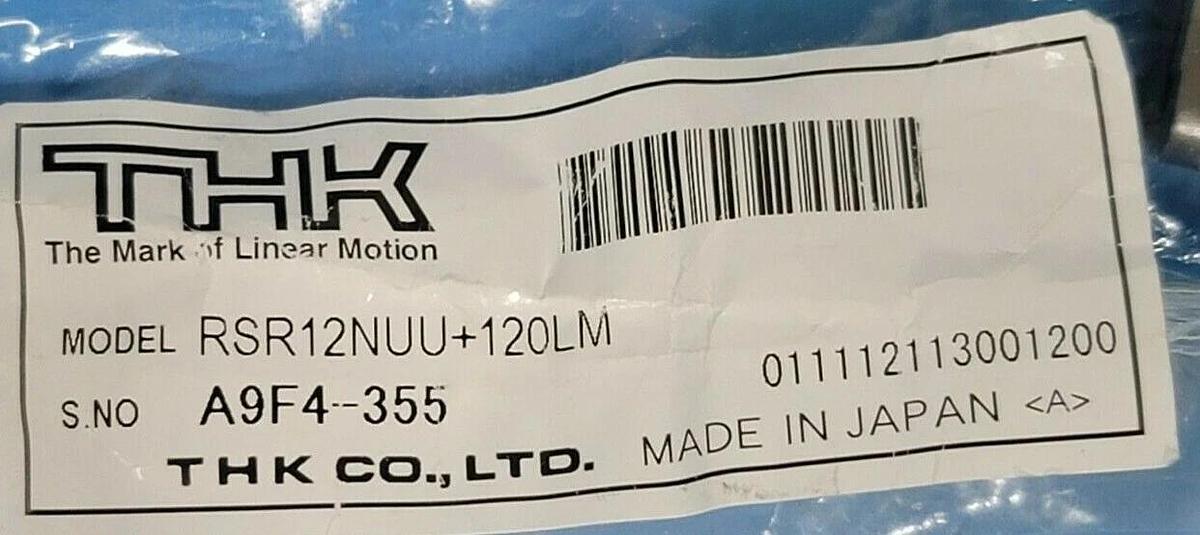 Used LOT OF 2 NEW THK RSR12NUU+120LM LINEAR SLIDES