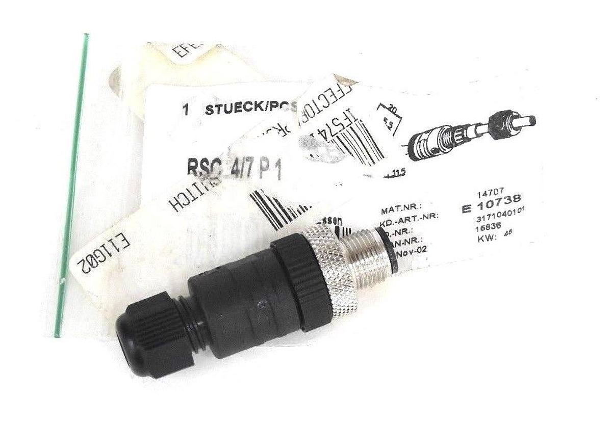Used NEW IFM EFECTOR RSC 4/7 P1 STRAIGHT MALE CONNECTOR E10738 14707