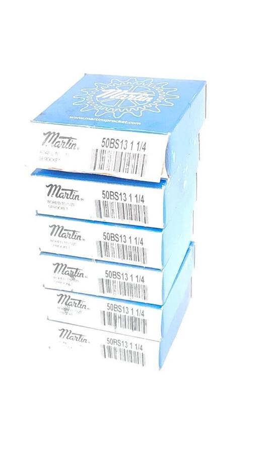 Used LOT OF 6 NIB MARTIN 50BS13 1 1/4 SABERTOOTH SPROCKETS