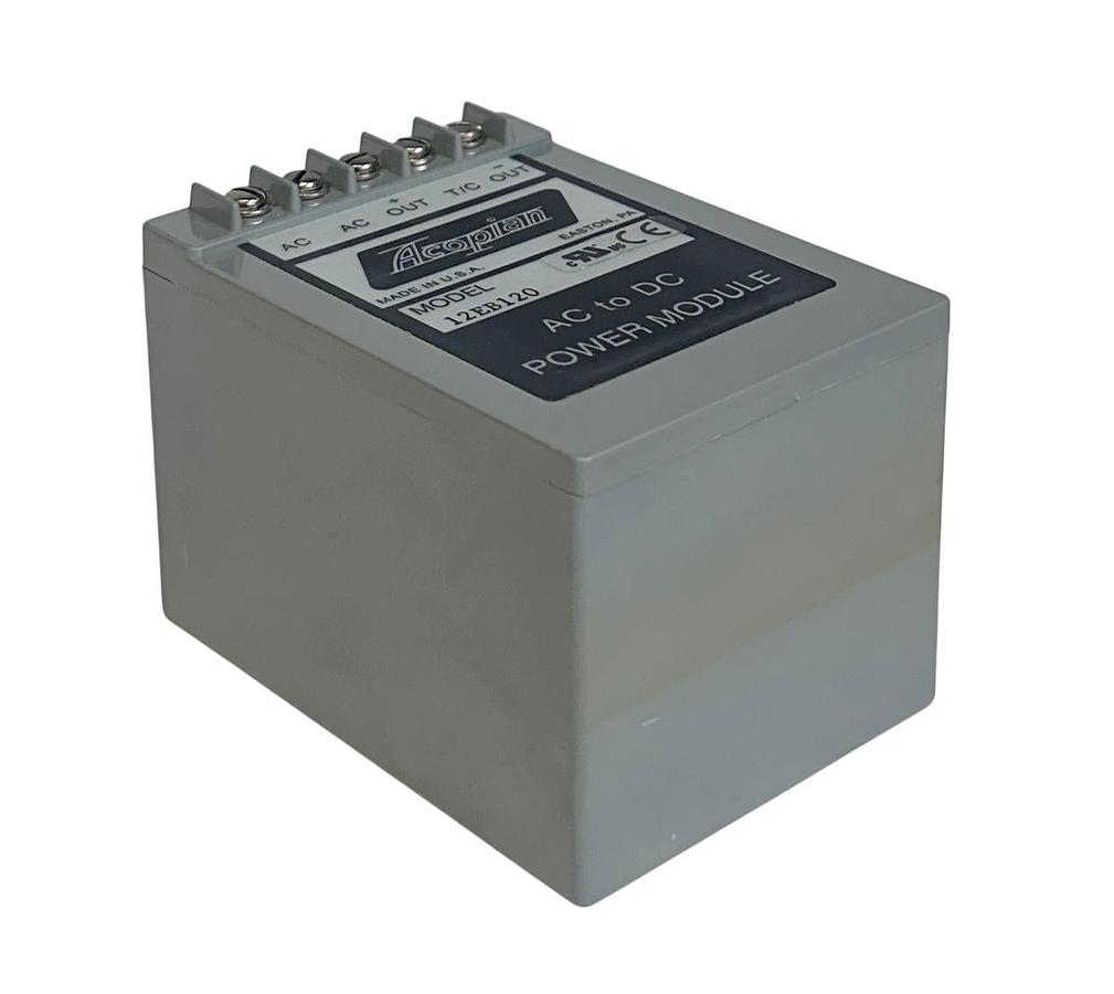 Used ACOPIAN 12EB120 AC to DC POWER MODULE 105-125VAC INPUT 12VDC OUTPUT NSNP