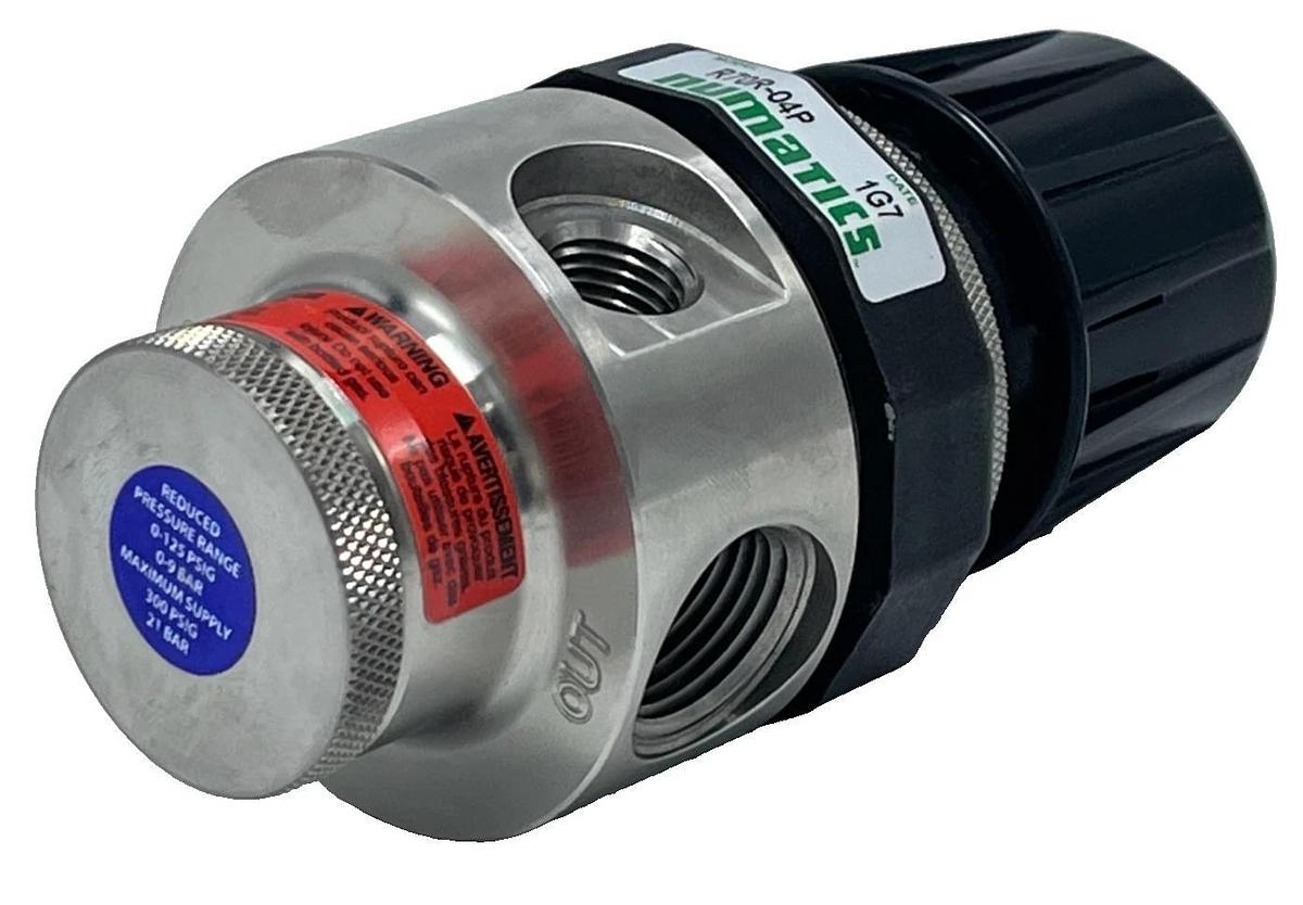 Numatics R70R-04P Pressure Regulator - 1/2" NPT, Stainless Steel 0-125 PSI Range