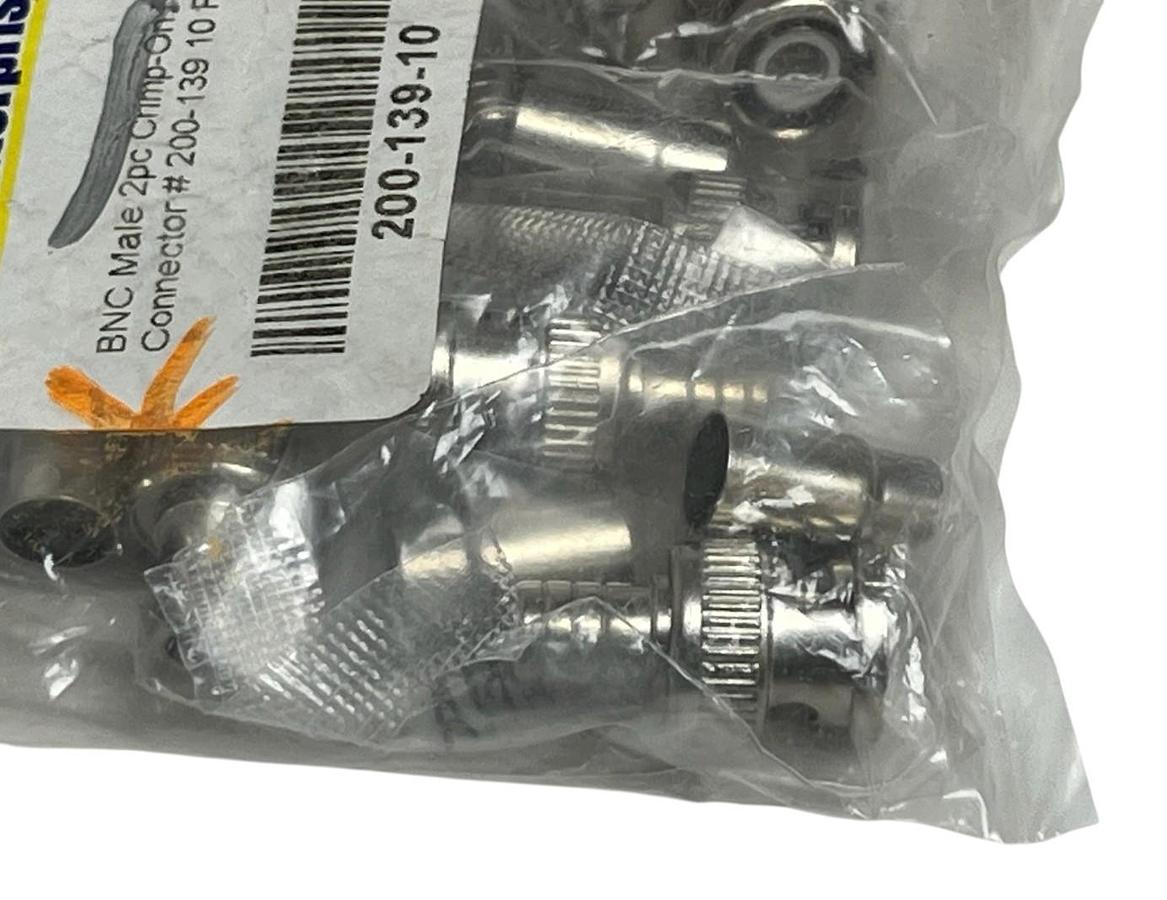 (10) Valley Enterprises #200-139 BNC Connectors for RG6 Coax - NSFS