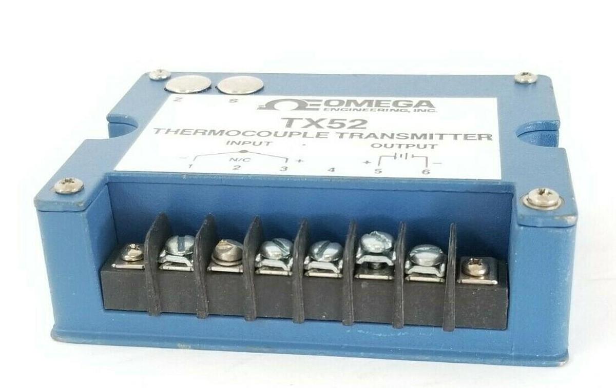 Used OMEGA ENGINEERING, INC. TX52 THERMOCOUPLE TRANSMITTER