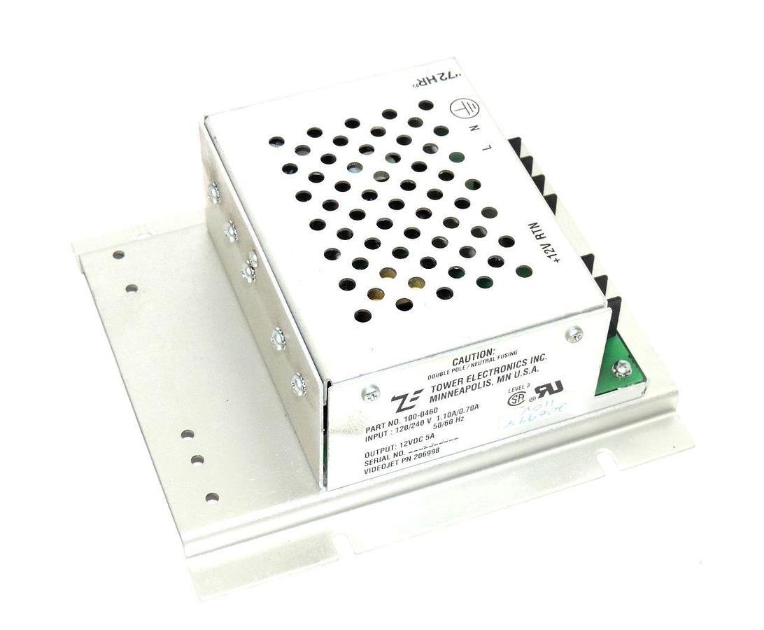 Used TOWER ELECTRONICS 100-0460 POWER SUPPLY 120/240V 1.10A/0.70A 50/60HZ