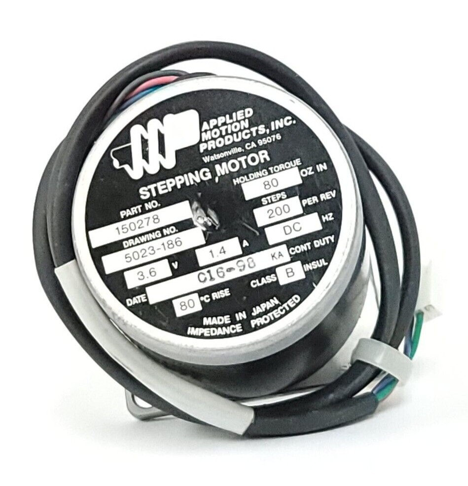 Used NEW APPLIED MOTION PRODUCTS, INC. 150278 STEPPING MOTOR 3.6V, 1.4A