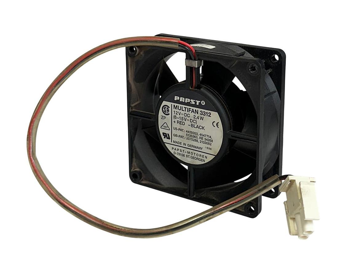 Used PAPST MULTIFAN 3312 DC AXIAL FAN 6-15VDC 2.4W SUB-00295 SQUARE BLACK USNP
