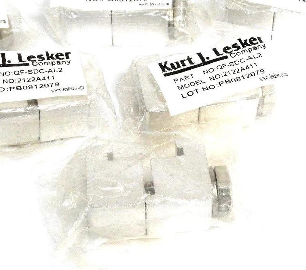Used LOT OF 6 NEW KURT J. LESKER QF-SDC-AL2 ALUMINUM CLAMPS QFSDCAL2