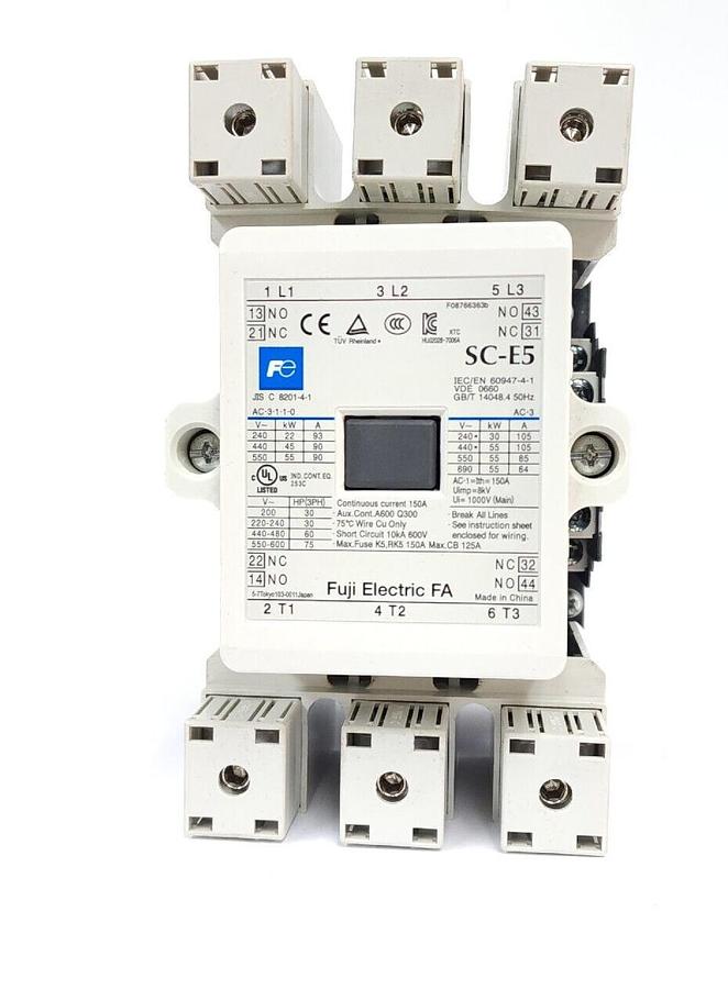 Used FUJI ELECTRIC SC-E5 CONTACTOR 3-POLE SCE5