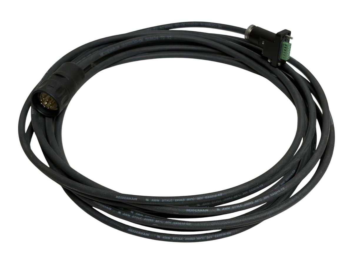 Heidenhain ID 310130-06 CNC Cable 12-Pin Round Male to Green Terminal Connector
