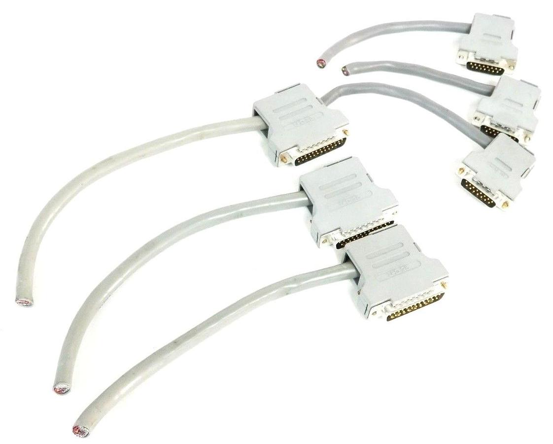 Used LOT OF 6 NORCOMP CONNECTORS (3) UHD-15 (3) UHD-25 GRAY 15 & 25 POSITION