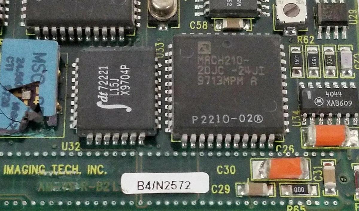 Used IMAGING TECH INC. AM-VS R-B2L1 CONTROL BOARD PMC B4/N2572 AM-VS R-B2 (DAMAGED)