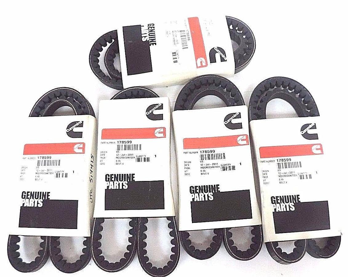 Used LOT OF 5 NEW CUMMINS 178599 V-BELTS