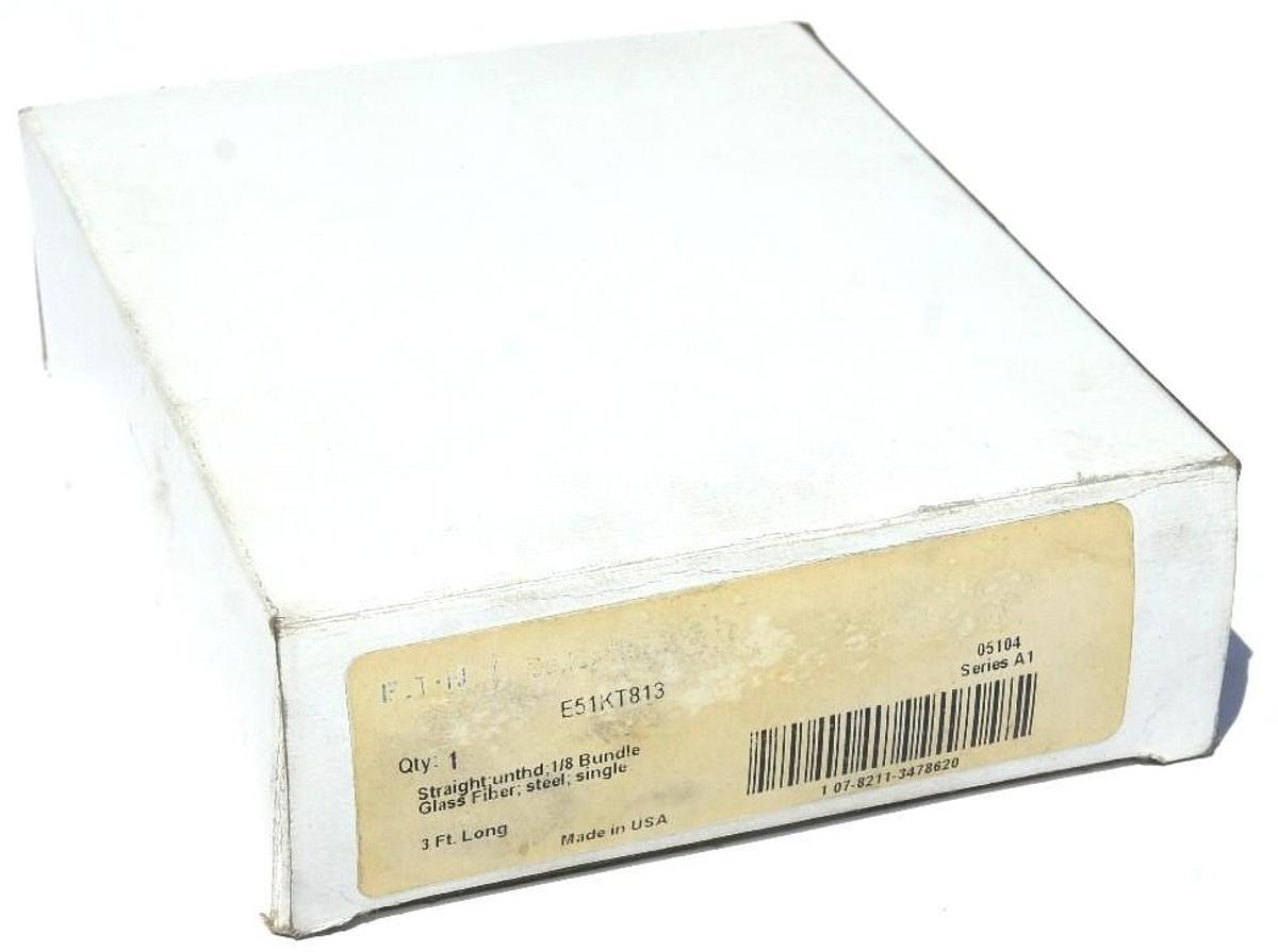Used NIB EATON CUTLER HAMMER E51KT813 FIBER OPTIC CABLE SER A1 3 FT LONG