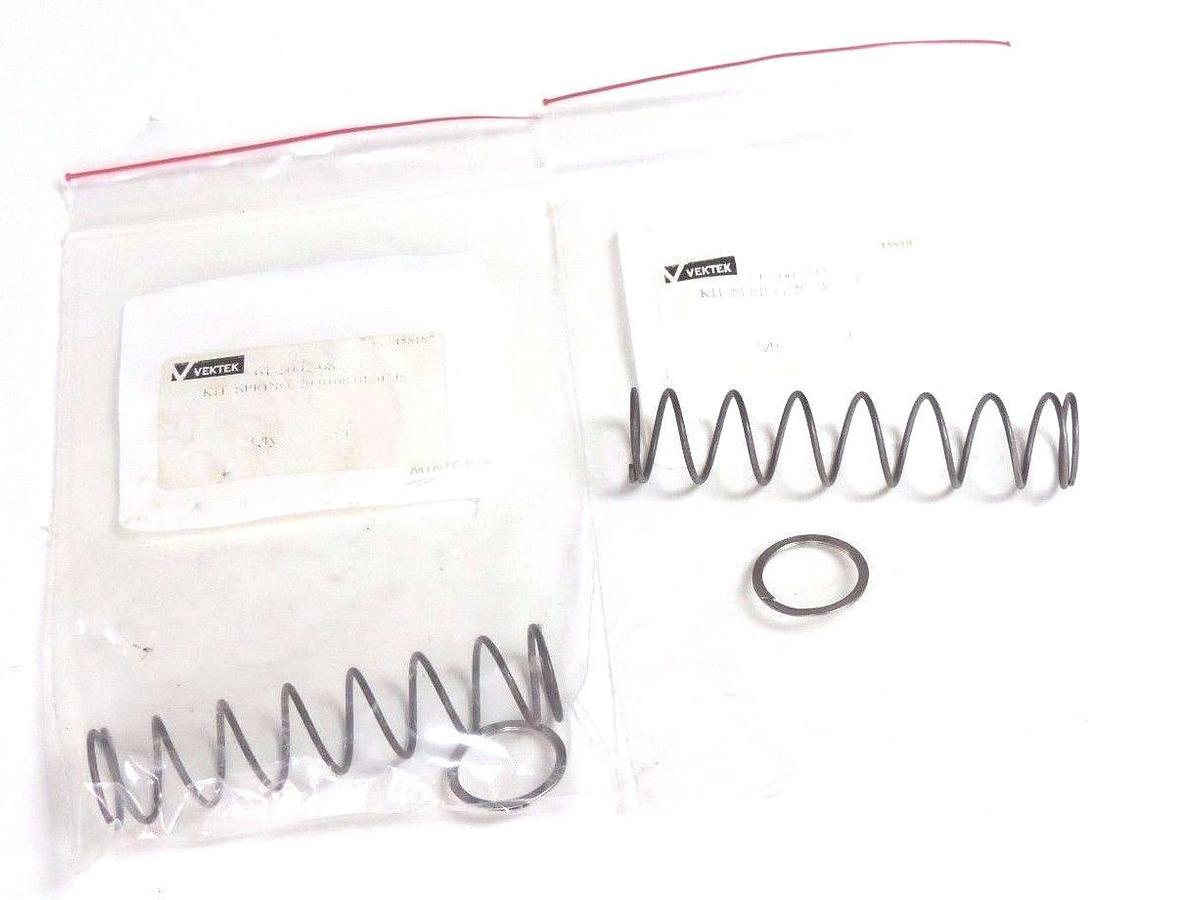 Used LOT OF 2 NEW VEKTEK 61-2002-08 KIT, SPRING, 20-0108-01, 07,0