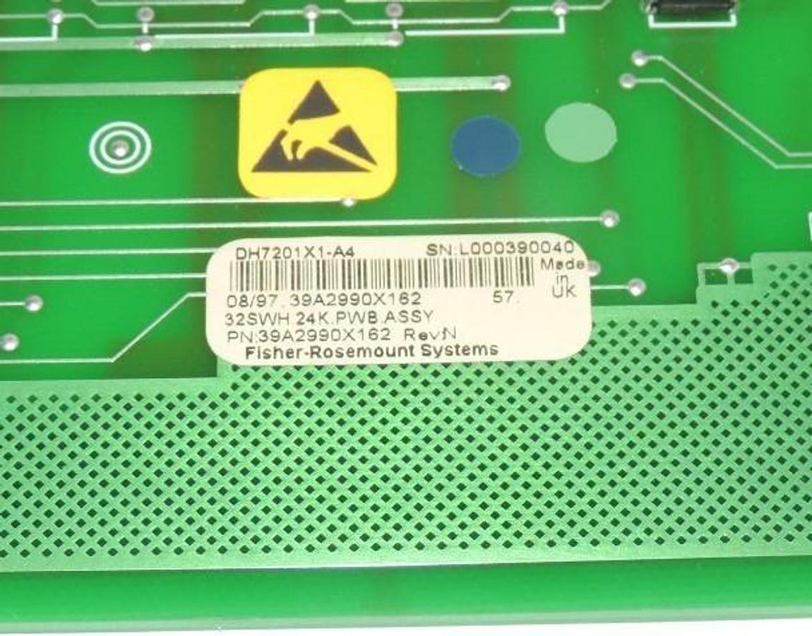Used FISHER ROSEMOUNT DH7201X1-A4 RAM BOARD, REV N, DH7201X1A4