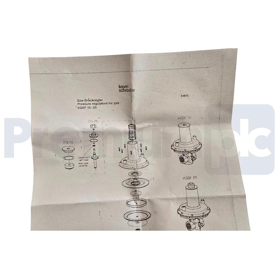 Used Krom Schroder 74922181 Spare Part Kit for VGBF 15..40 Gas Pressure Regulator NEW