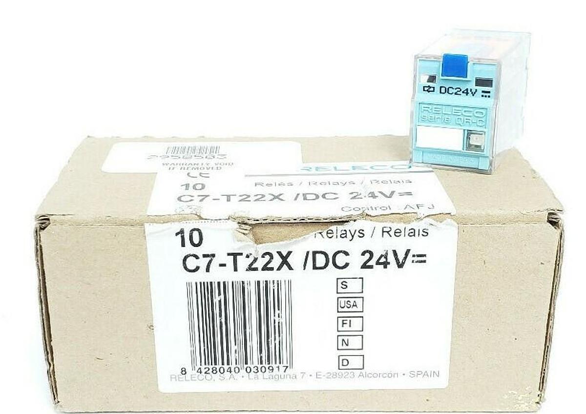 LOT OF 4 NEW RELECO C7-T22X RELAYS C7-T22X/DC 24V, C7T22X