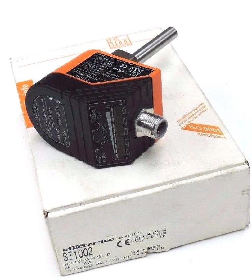 Used NIB IFM EFECTOR SI1002 FLOW MONITOR SID10ADBFPKG/US-100-IPF, U: 20...36V DC