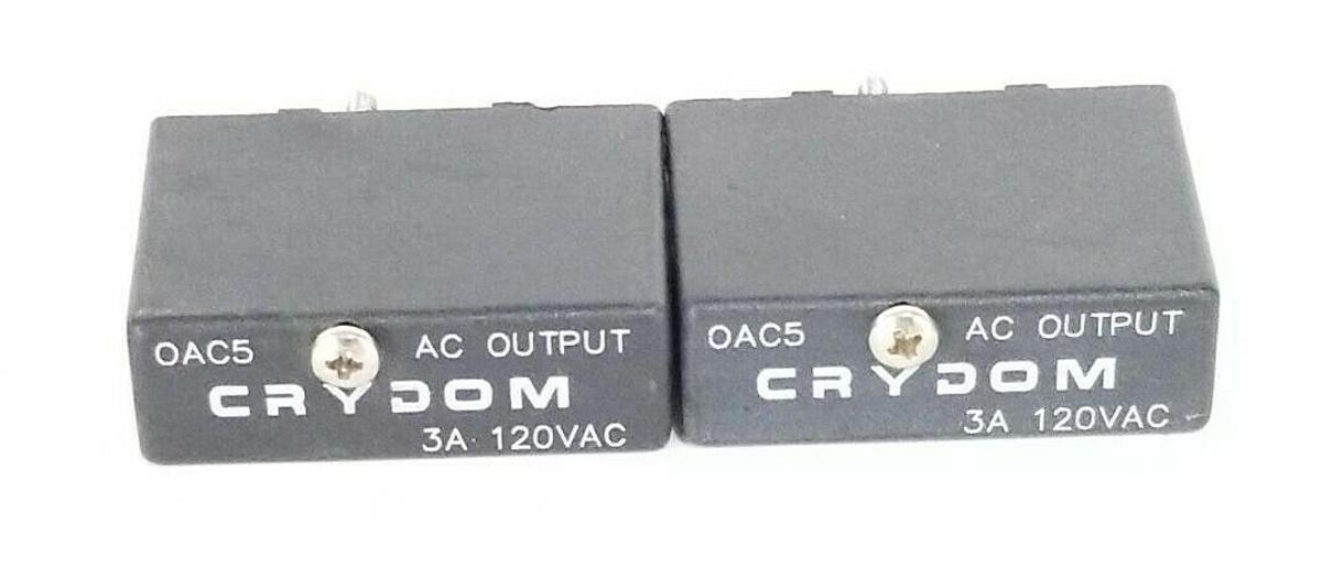 LOT OF 2 CRYDOM OAC-5 I/O MODULES 3A, 240VAC OAC5