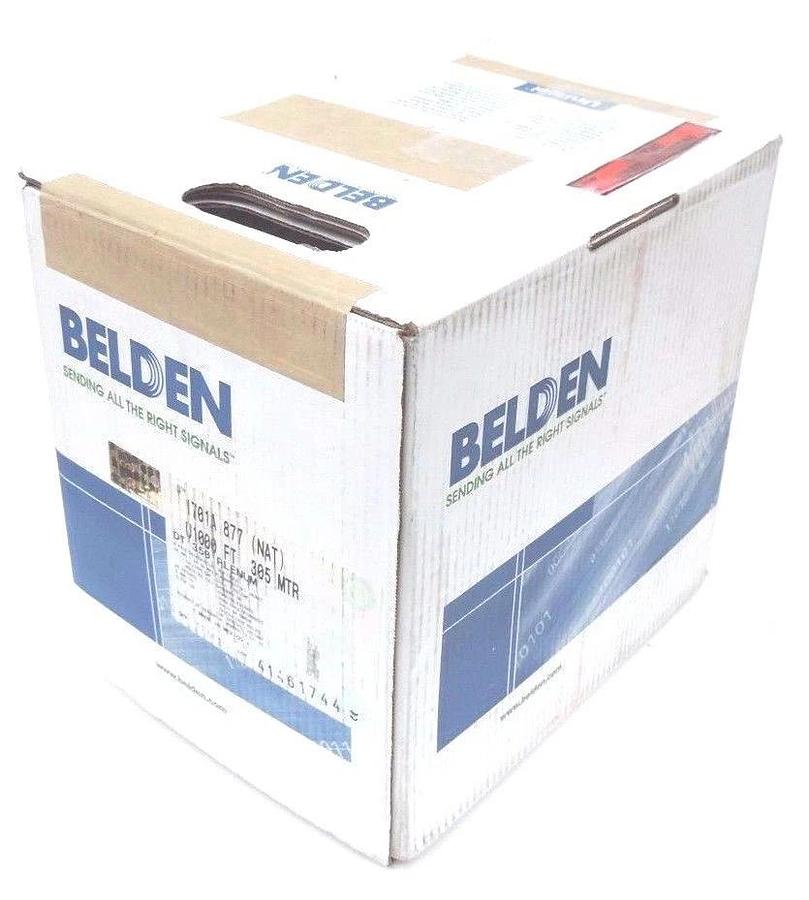 Used BELDEN 1701A 877 4 PAIR DATATWIST COMMUNICATIONS 350 PLENUM CABLE 4/24 1000FT.