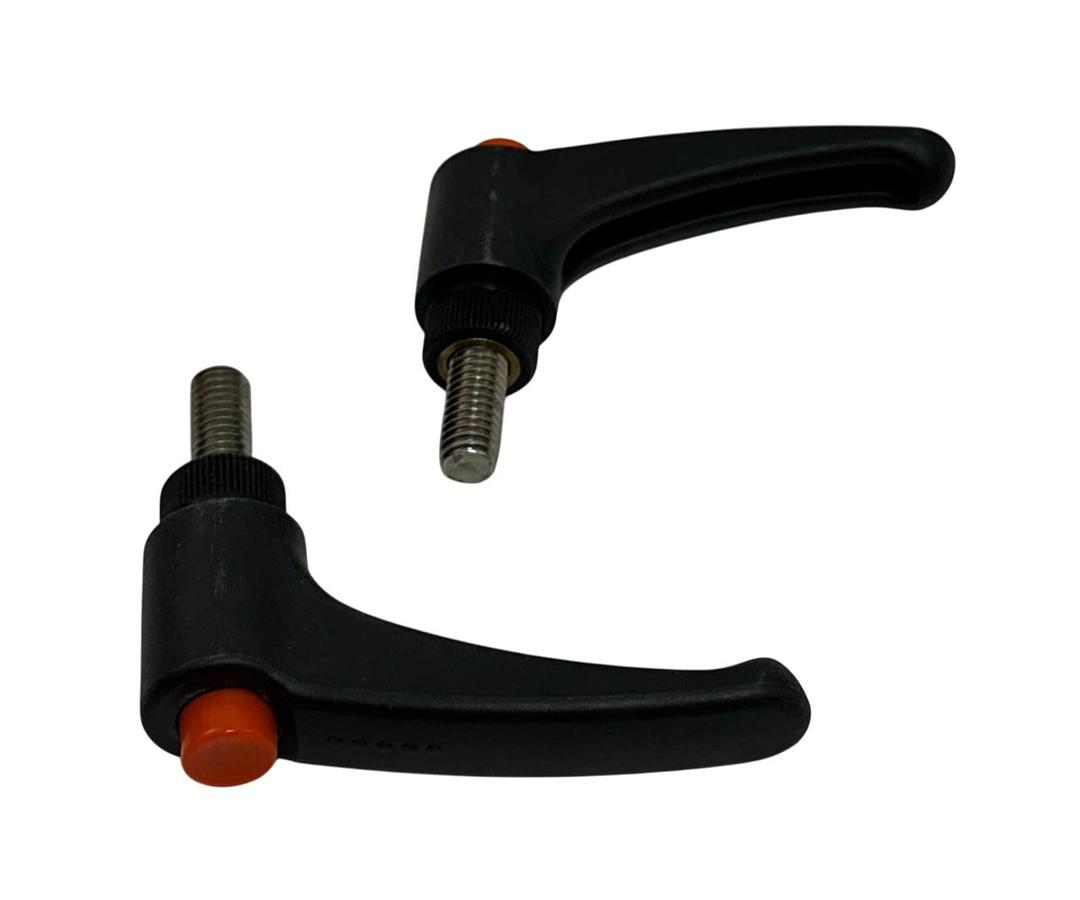 Used 5 KIPP K0270.3A41X20 / 3GJD1 ADJUSTABLE HANDLES PLASTIC W/ SS THREAD 20mm NSNP
