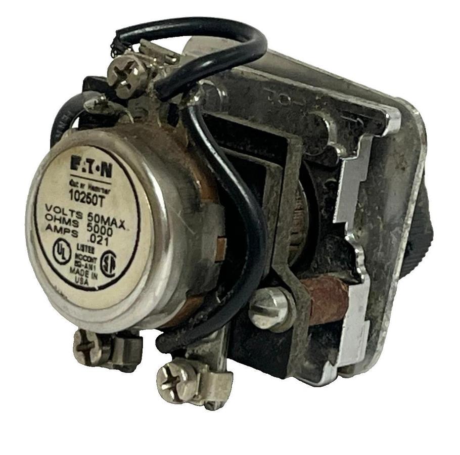 Used Eaton 10250T338 Potentiometer 30mm Heavy Duty 5000 Ohm 2W 10250T