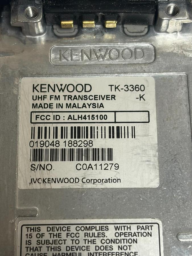 Used Kenwood TK-3360-K UHF Two Way Radio Transceivers - Lot of 6