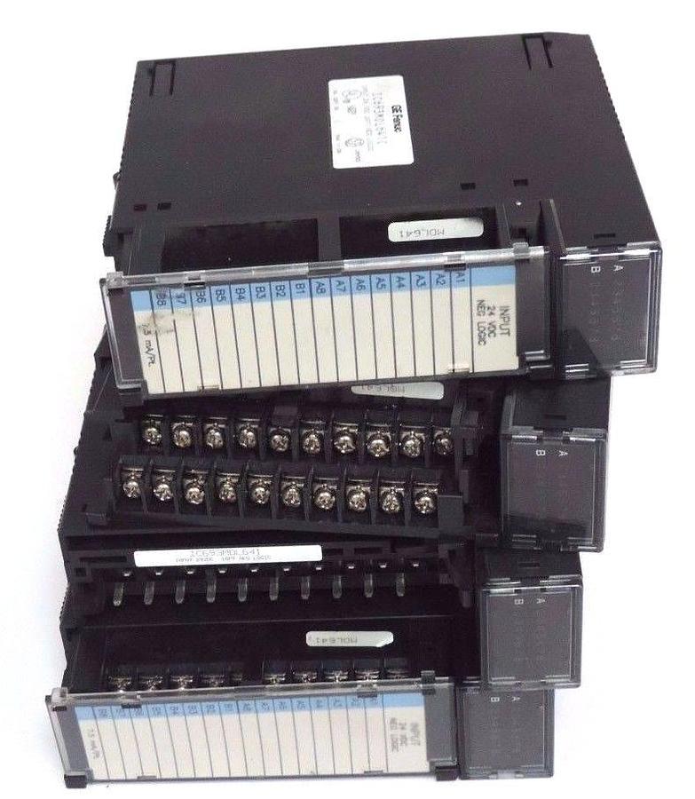 Used LOT OF 4 GE FANUC IC693MDL641C INPUT MODULES 24VDC 16PT