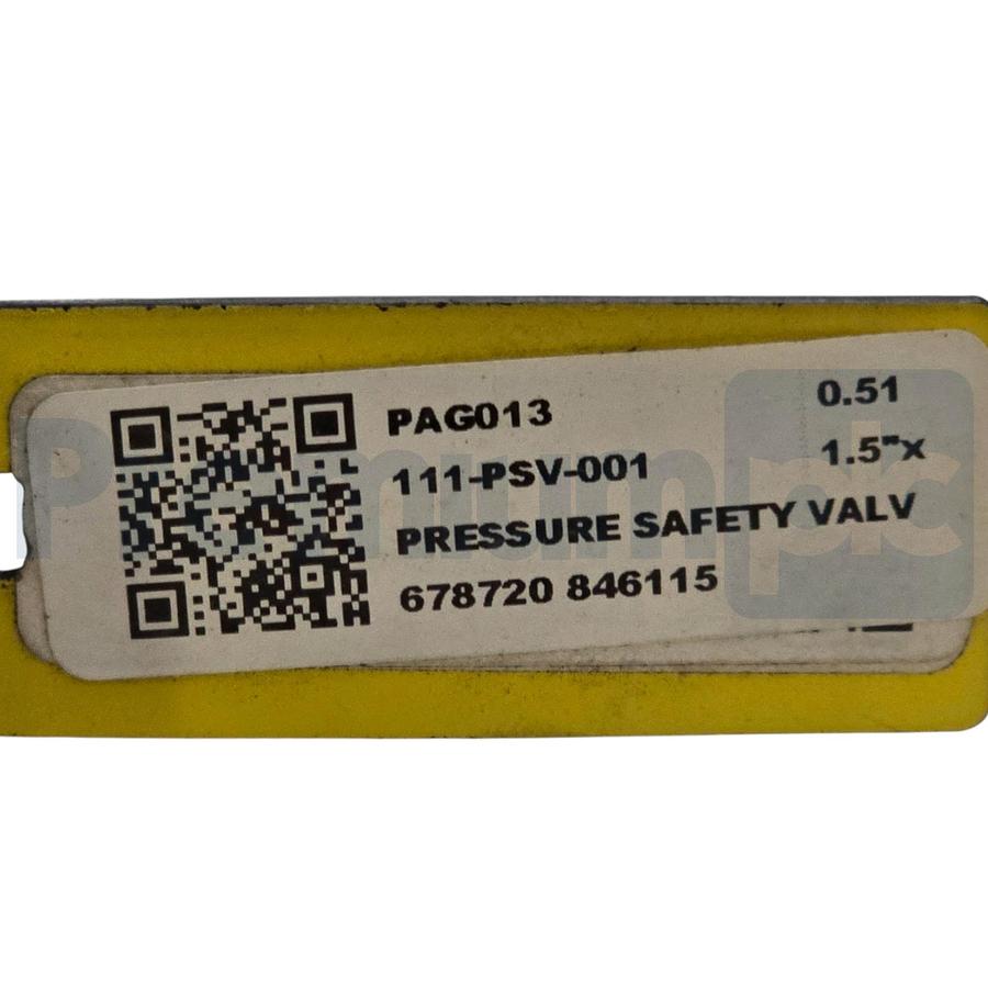 Used LESER 4834.7712 Type 483 Safety Relief Valve 1.5" x 2" NPS 316L/SS 20.3psi NSNP