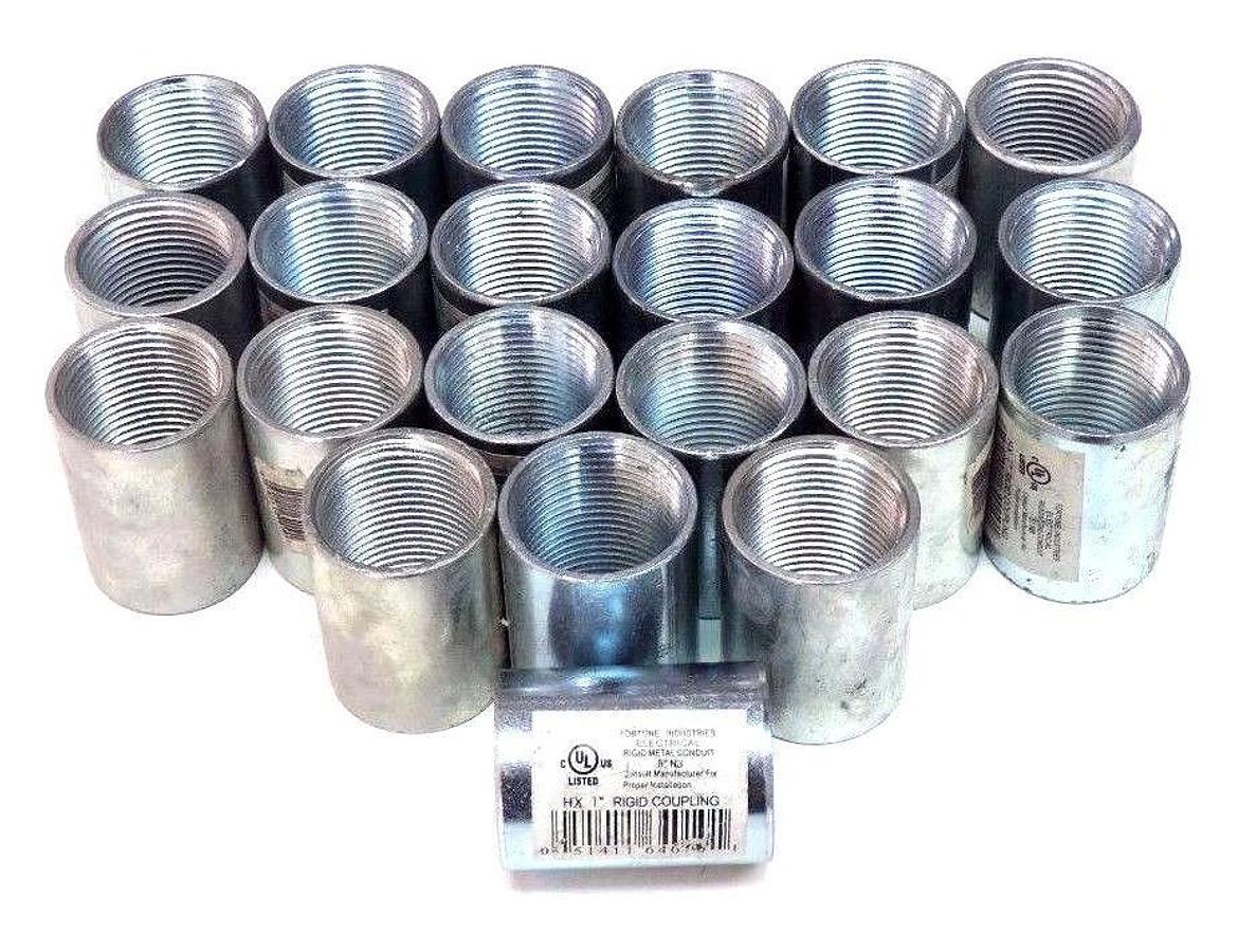 LOT OF 22 NEW FORTUNE INDUSTRIES HX 1" RIGID METAL CONDUIT COUPLINGS 51 NB