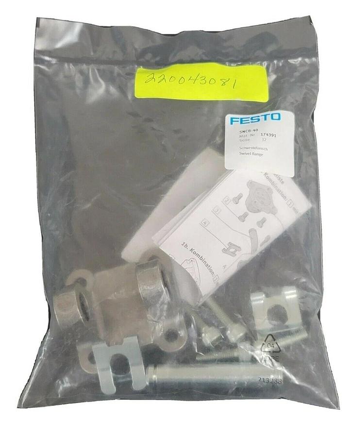 Used NEW FESTO SNCB-40 SWIVEL FLANGE FITS 40MM SNCB40, MAT. NR. 174391