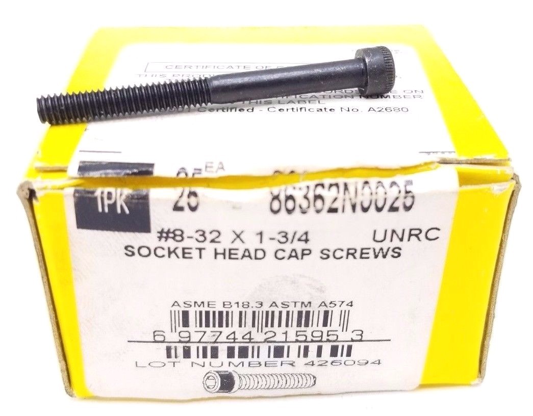 Used BOX OF 15 NEW HOLO KROME ALLEN 86362N0025 SOCKET HEAD CAP SCREWS 1-3/4''