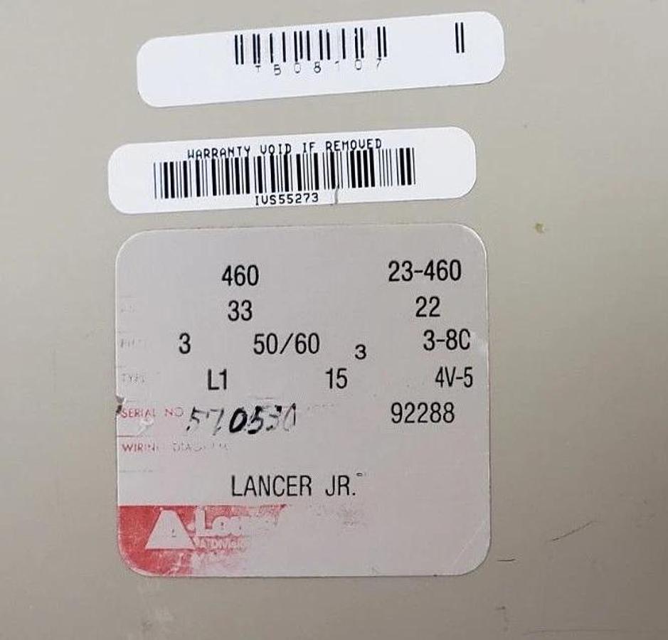 Refurbished REPAIRED LOUIS ALLIS LANCER JR. 92288 TRANSISTOR INVERTER DRIVE 9206515-HP