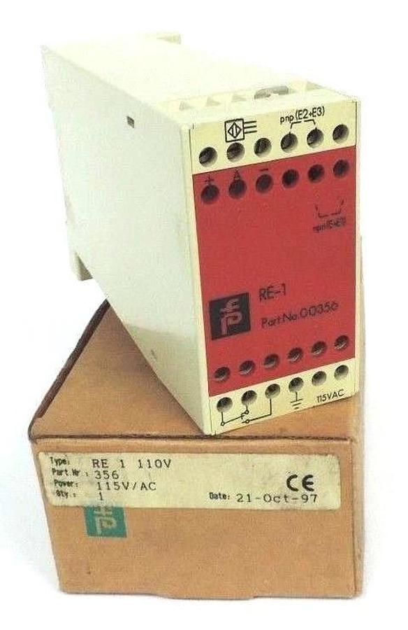Used NIB PEPPERL & FUCHS RE1110V PHOTOELECTRIC CONTROL RE1 PART. NR. 356 POWER: 115V