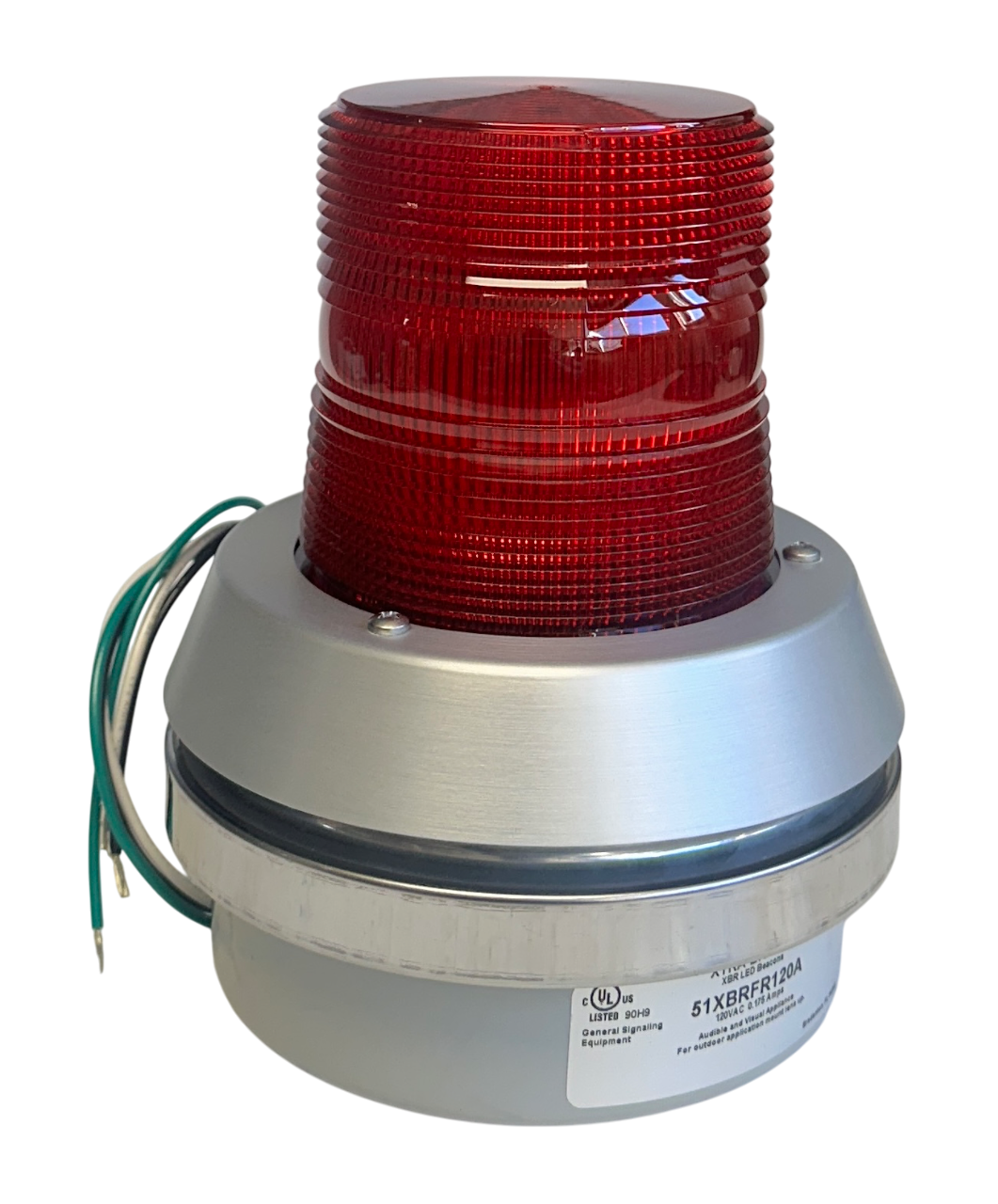 Used EDWARDS SIGNALING 51XBRFR120A XTRA-BRITE LED FLASHING RED W/ HORN 120VAC NSNP