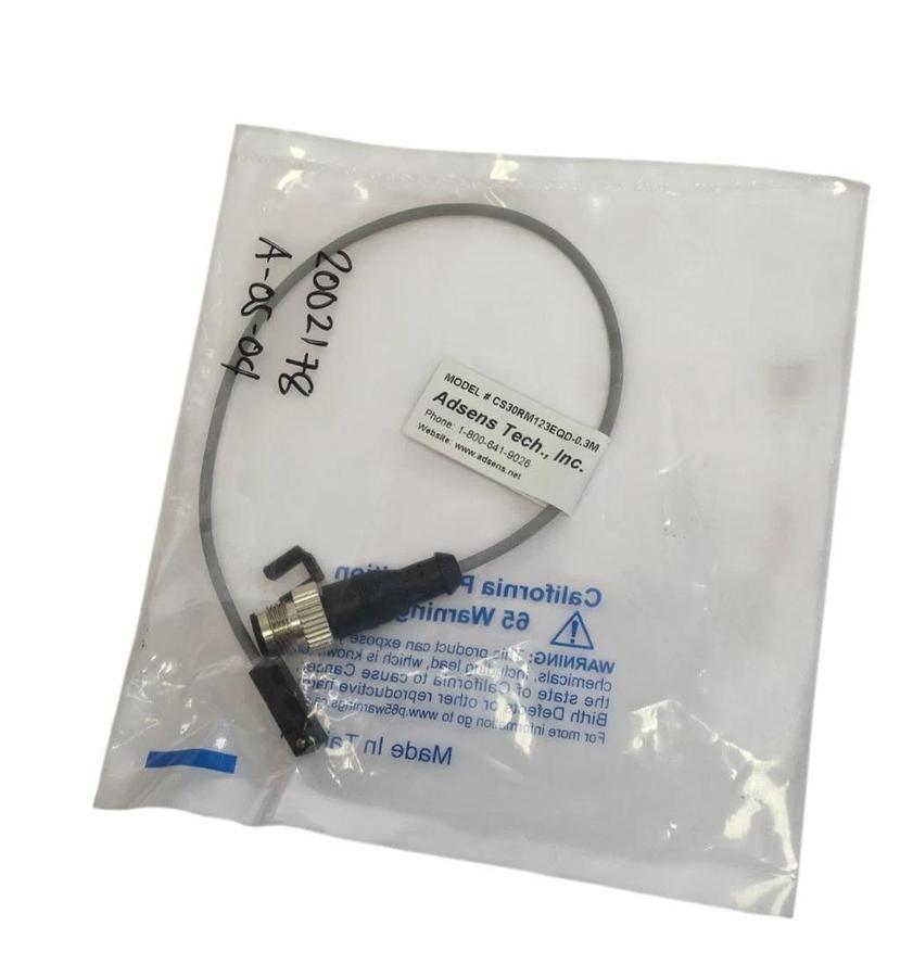 Used NEW ADSENS TECH. INC. CS30RM123EQD-0.3M MAGNETIC SENSOR 3-PIN CONNECTOR