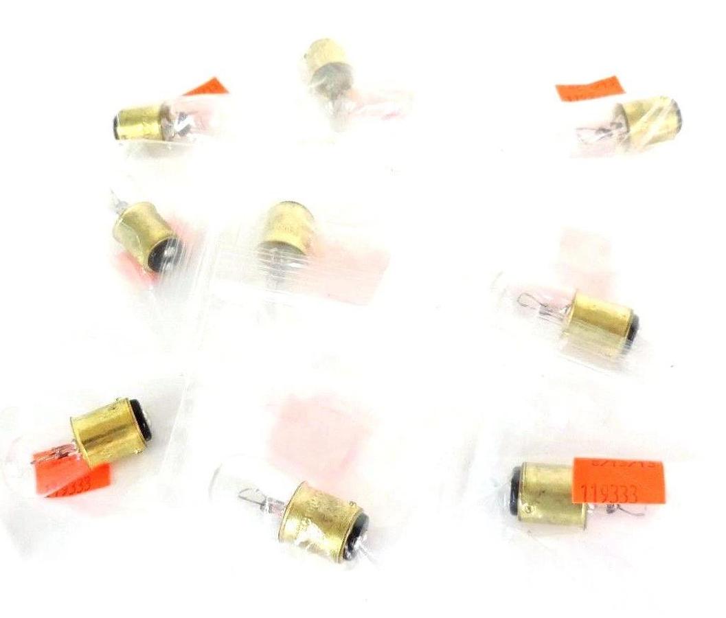 LOT OF 9 NEW CEC INDUSTRIES 1004 INCAND LAMP BULBS, BA15D, B-6, 12.8V, 12.032W