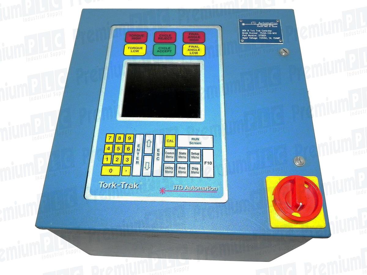 Used ITD AUTOMATION GEN 3 TORK TRAK CONTROLLER TTL53-110-M16 PART# 575831 110VAC 15A