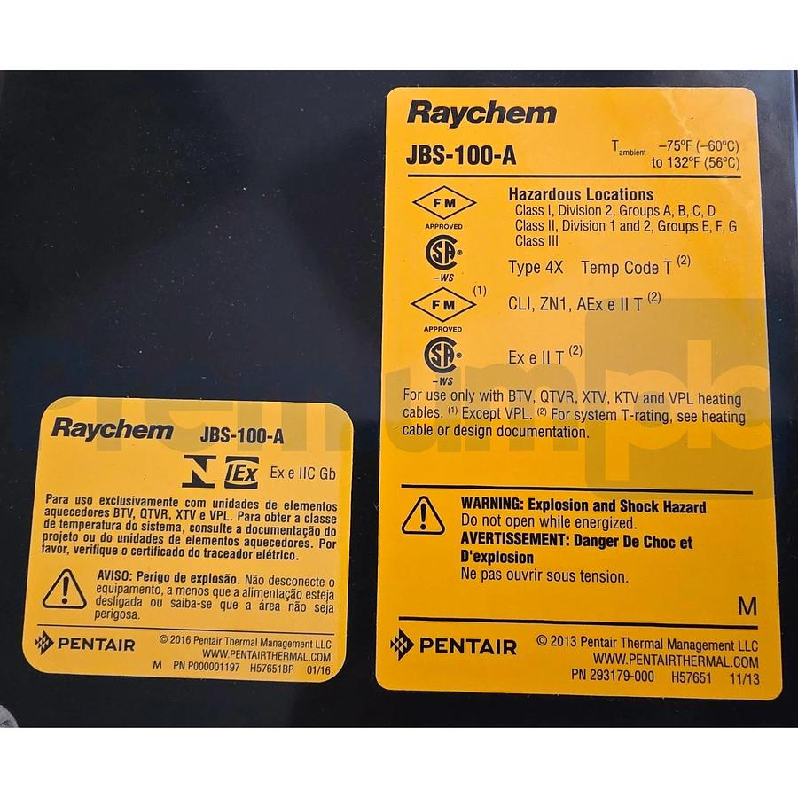 PENTAIR RAYCHEM NVENT JBS-100-A POWER CONNECTION JUNCTION BOX KINGSMEN TT-EJB-KM