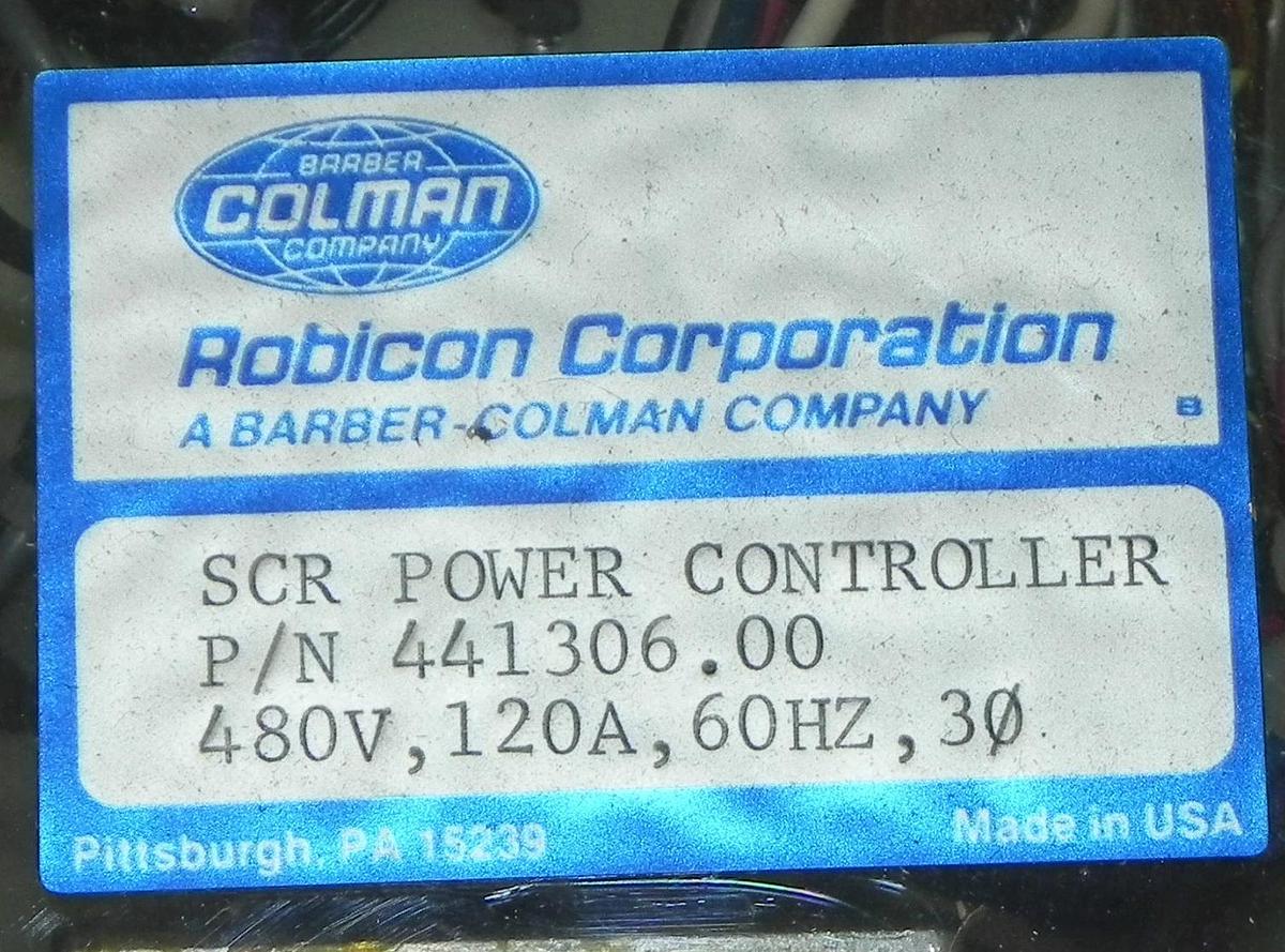 Used BARBER COLMAN 441306.00 SCR POWER CONTROLLER 480V, 120A, 60Hz