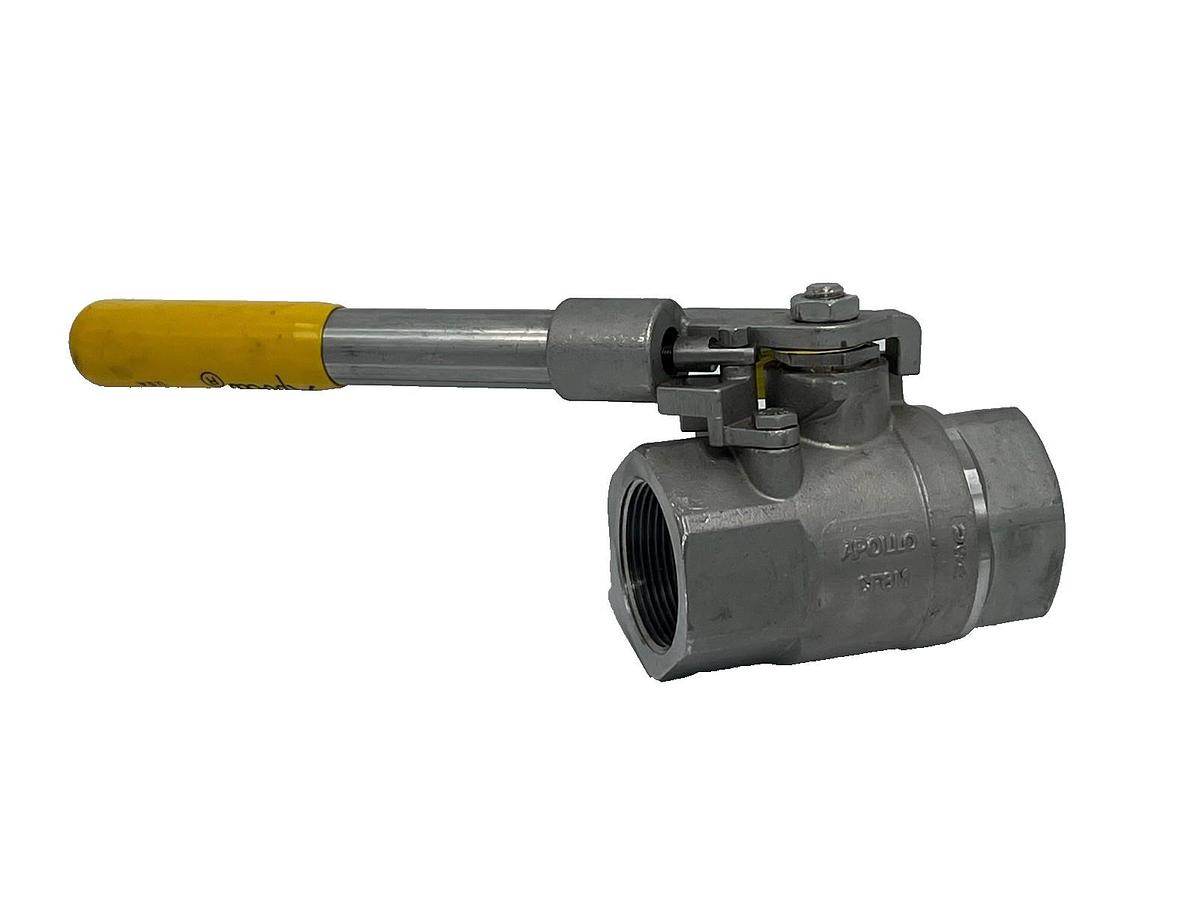 Apollo 76-507-01 Stainless Steel Ball Valve 1-1/2", Spring Return Deadman Handle