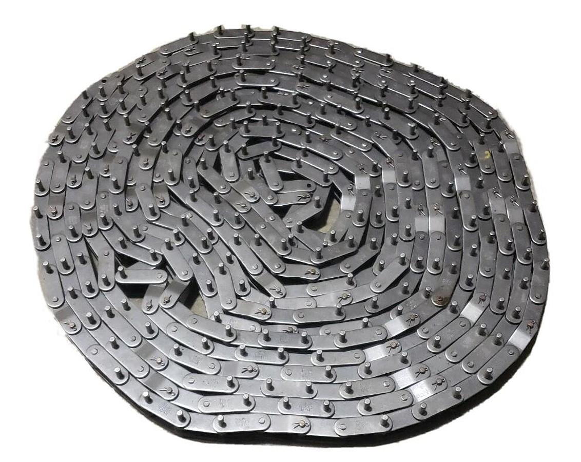 Used TSUBAKI RF2060 CONVEYOR ROLLER CHAIN, 1.5IN PITCH, ~49.5FT LENGTH
