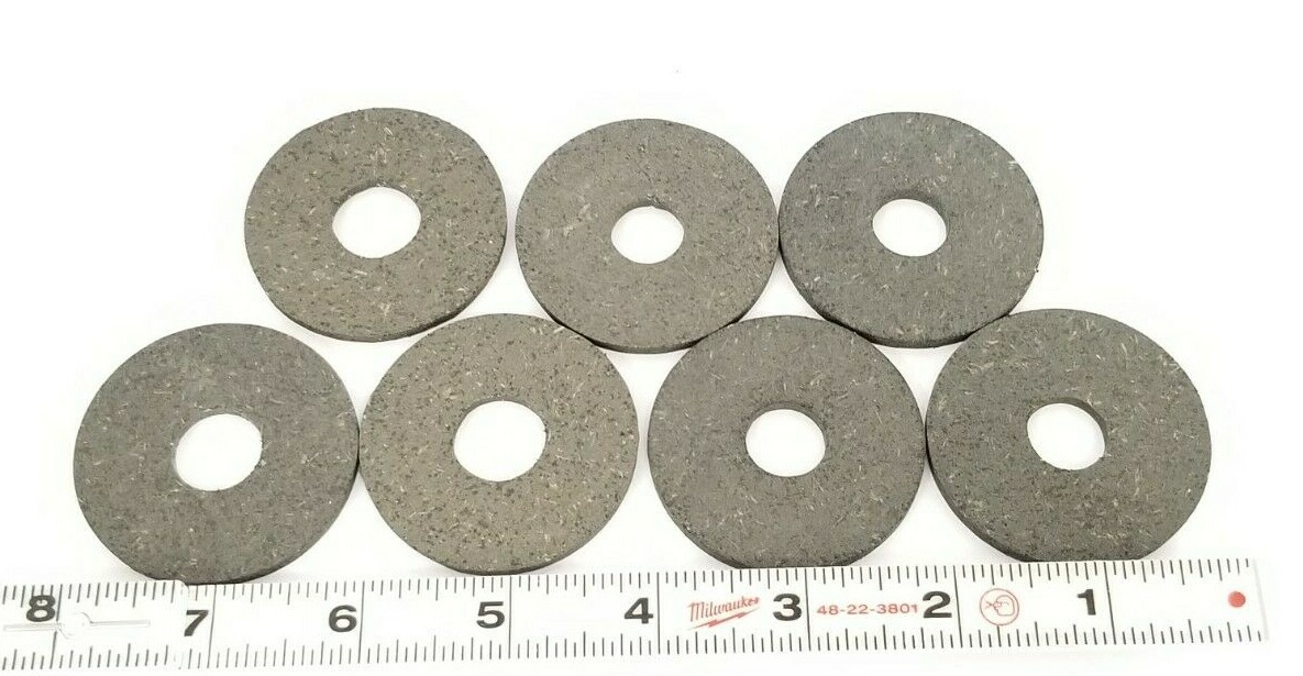 Used LOT OF 7 NEW GENERIC A5506-2 REWIND FRICTION DISCS 2'' IN. OD 1/2'' IN. ID