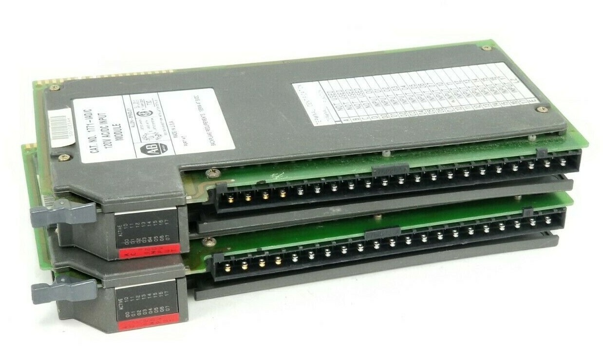 Used LOT OF 2 ALLEN BRADLEY 1771-IAD/C INPUT MODULES 1771IAD SERIES C