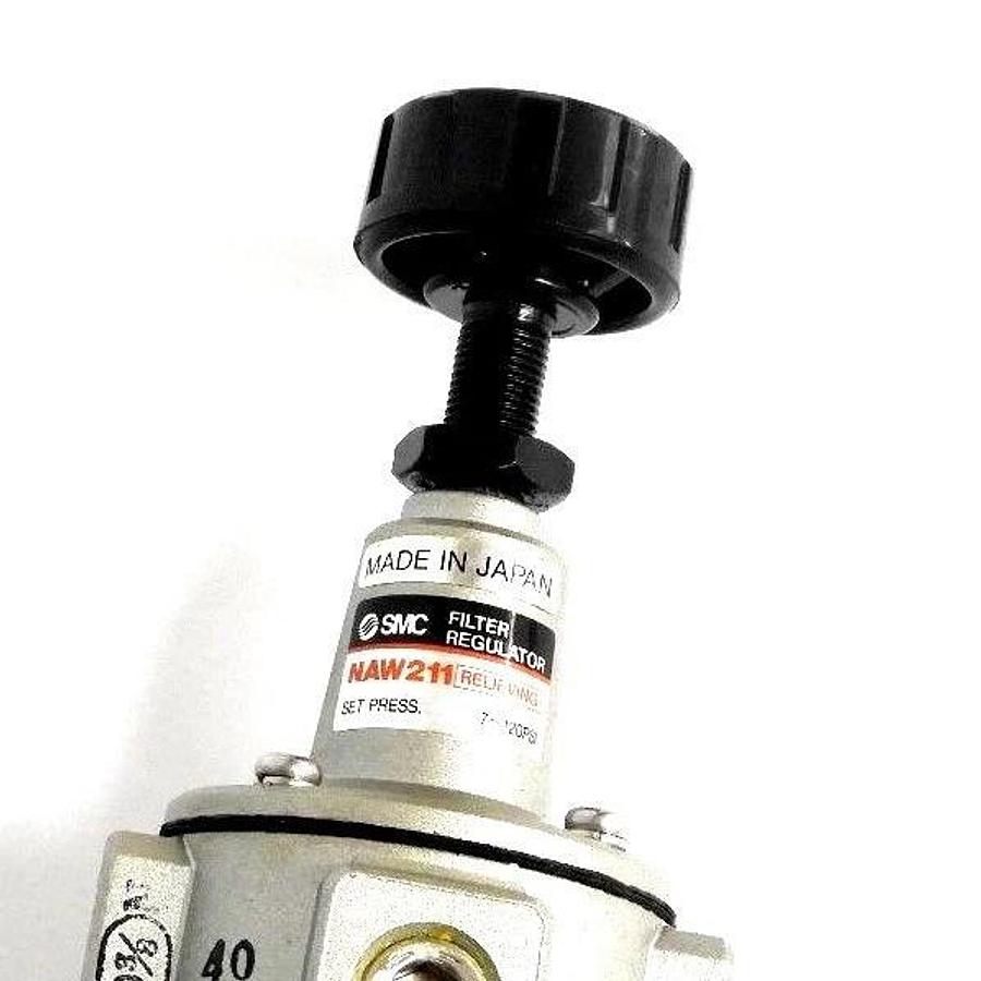 NEW SMC NAW211-N03 RELIEVING FILTER REGULATOR 150 PSI, NAW211N03