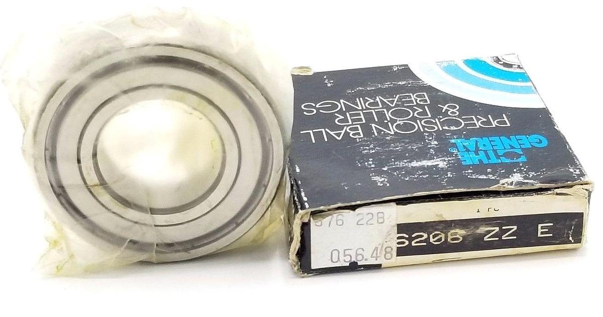 Used NIB GENERAL BEARING 6206ZZE GENERAL BEARING 6206-ZZ-E